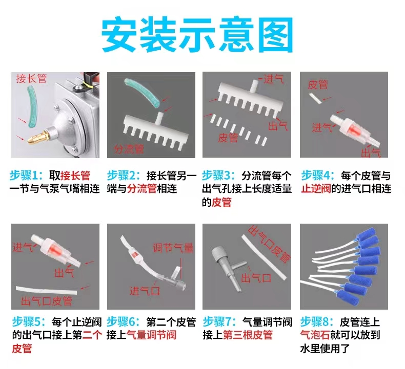 森森鱼缸小型增氧泵鱼池 充氧机养鱼冲氧打氧机卖鱼制氧机氧气泵