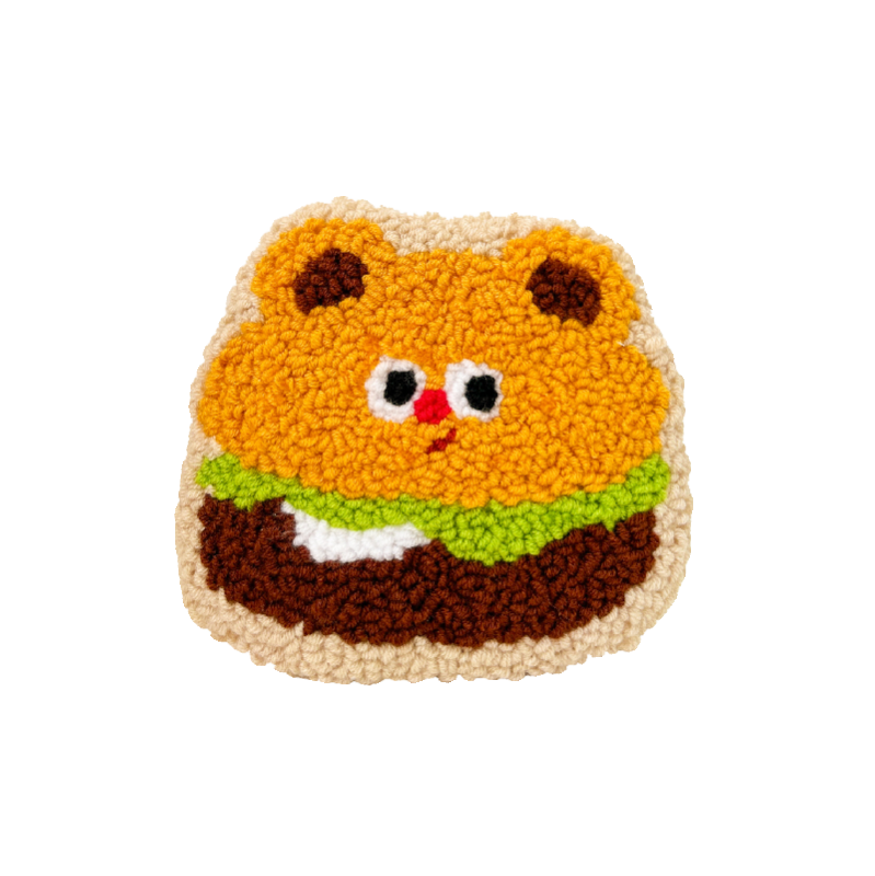 戳戳绣手工杯垫材料包汉堡薯条隔热垫创意diy礼物送朋友新手解压,淘宝优惠券,粉丝福利购,淘宝优惠卷