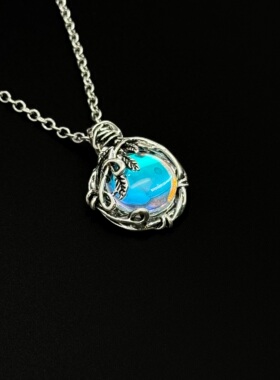 古着ForestMoonstone项链