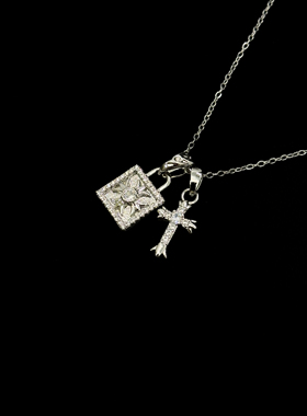 Vintage 古着 Lock cross love项链