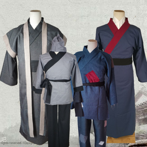 古装男古代平民百姓戏服掌柜医生郎中小二师爷家丁下人村民演出服 - 图0