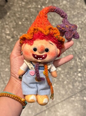 雀斑家族毛绒玩偶包包挂件星星帽