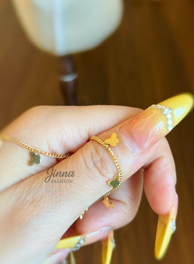 苗与木蝴蝶飞飞项链