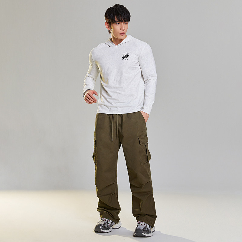 肌肉狗 连帽运动t恤男春季新款修身简约弹力长袖训练服健身衣服,淘宝优惠券,粉丝福利购,淘宝优惠卷