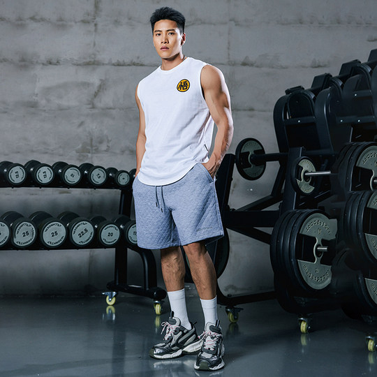 肌肉狗 运动背心男夏季时尚印花宽松无袖坎肩工字训练服健身上衣
