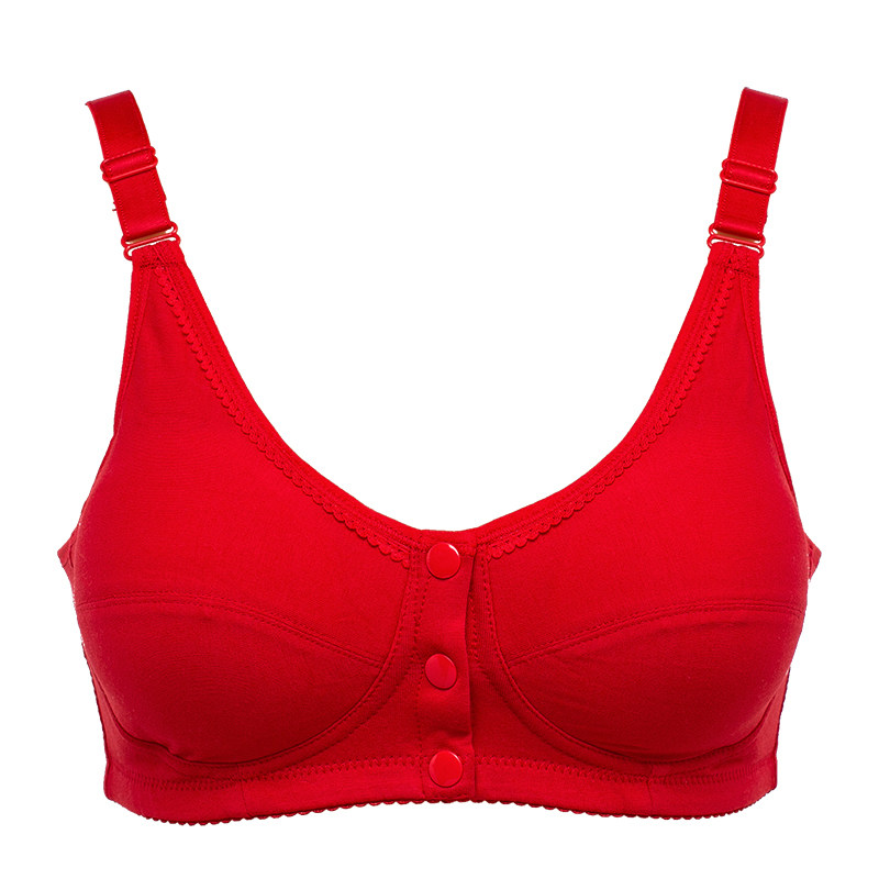 妈妈本命年女红色内衣套装礼品属马前扣纯棉中老年文胸老年胸罩胖,淘宝优惠券,粉丝福利购,淘宝优惠卷