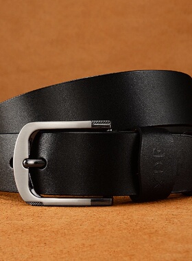 真皮腰带仿古工装裤送打孔器