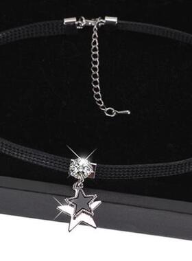 黑色钻秀气水钻项链新款锆石