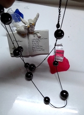 甜美风卡其色多层质感婚礼项链