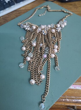 百搭款多层混合材质长项链现货