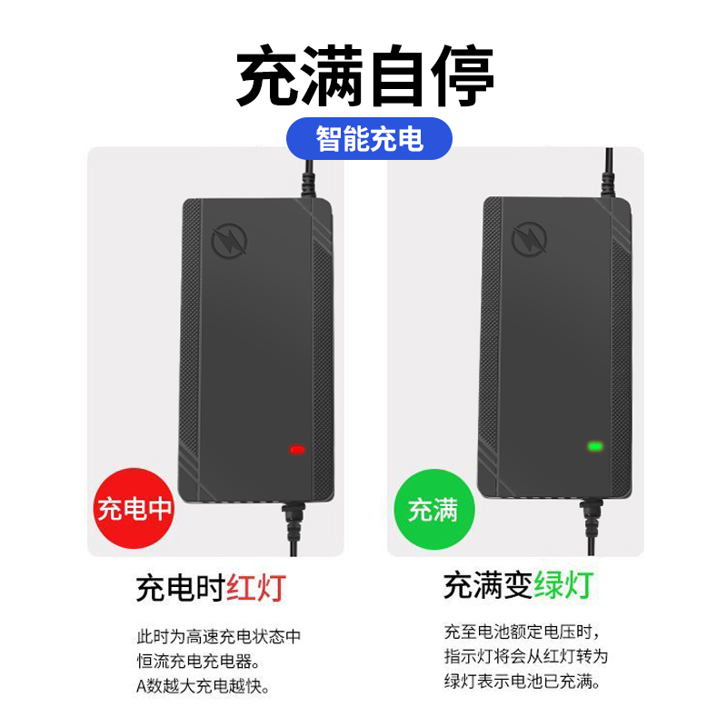 适用于爱玛电动车充电器电瓶车48V60V72V20AH铅酸锂电池充电适配 - 图2