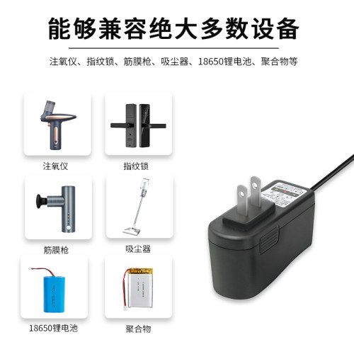 7.4V8.4V1A2A3A指纹锁筋膜枪美容注氧仪2串18650锂电池圆孔充电器 - 图0
