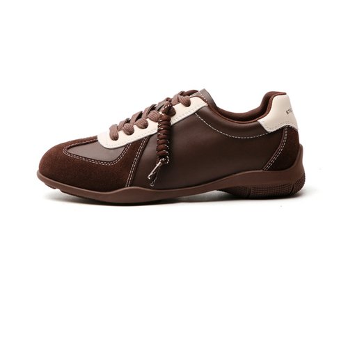 复古拼色平底德训鞋女鞋子2025新款秋季厚底运动鞋阿甘休闲鞋板鞋 - 图3