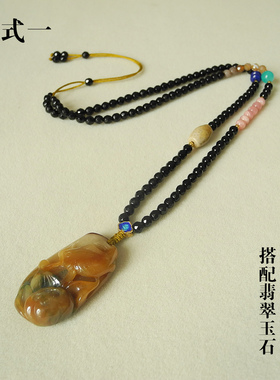 天然免绑可调节简约黄金玉石黑色