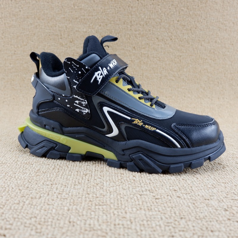 冬季品牌男大童鞋加毛保暖大棉鞋38-42码男孩防滑耐磨防水运动鞋 - 图1