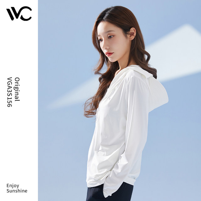 VVC vinyl sun protection clothing for women, anti-UV ice silk, breathable and cool sun protection clothing, outdoor summer ultra-thin jacket