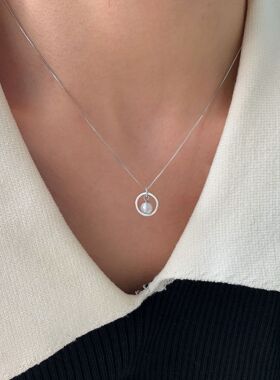 简约绮梦！圆圈珍珠项链优雅别致时尚之选尽显温婉独特魅力风格