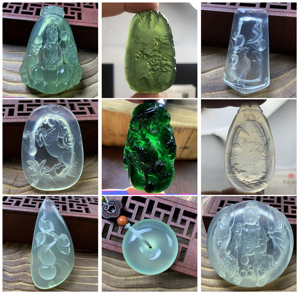 岫岩玉观音吊坠冰种通透男女款保真玉石收藏礼品古风玉坠尾货实图,淘宝优惠券,粉丝福利购,淘宝优惠卷