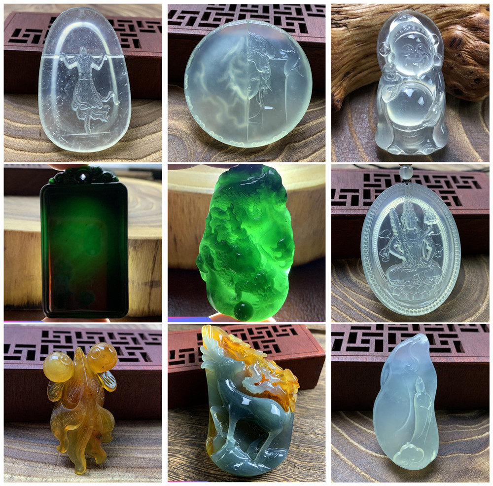 岫岩玉观音吊坠冰种通透男女款保真玉石收藏礼品古风玉坠尾货实图,淘宝优惠券,粉丝福利购,淘宝优惠卷