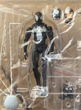 二厂mafex147共生体蜘蛛侠漫画版毒液战衣彼得帕克可动手办模型