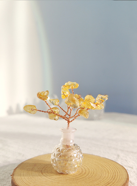 珠光平底玻璃车挂增加幸福感花瓶