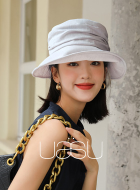 夏季防晒显脸小可折叠渔夫帽女