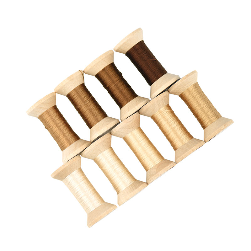 62号手工苏绣刺绣绣花桑蚕丝线缠花真丝绣线手工刺绣线轴奶茶色 - 图3