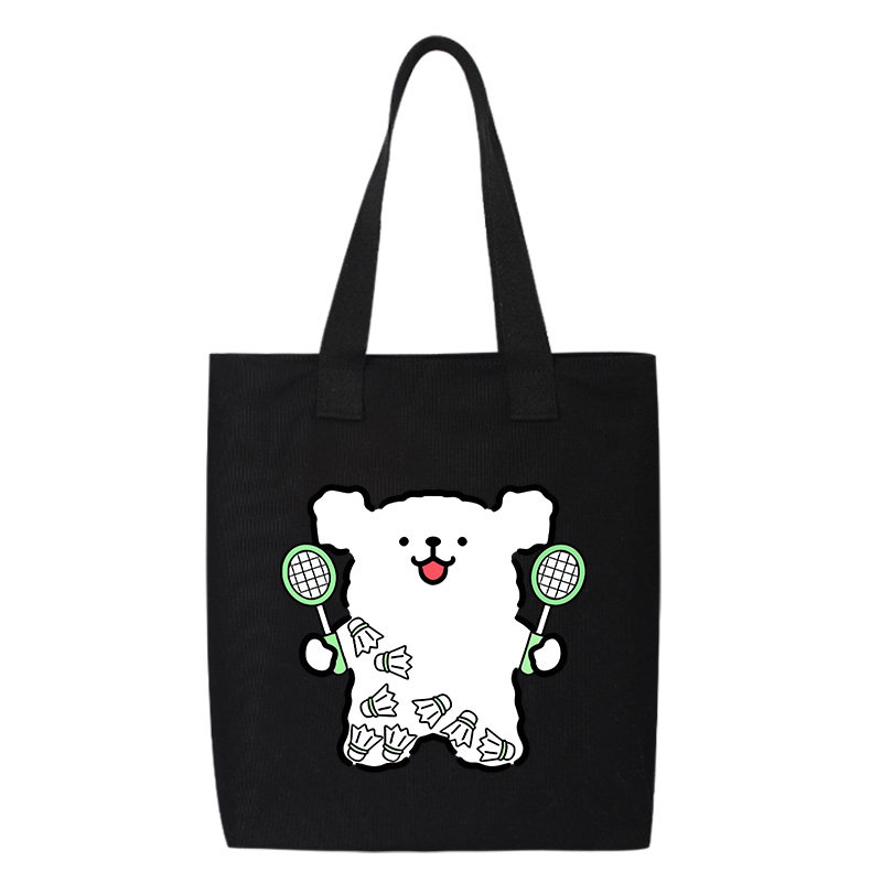 秀洛打羽毛球狗子背包单肩斜挎手提包帆布包托特包购物袋子托特包,淘宝优惠券,粉丝福利购,淘宝优惠卷