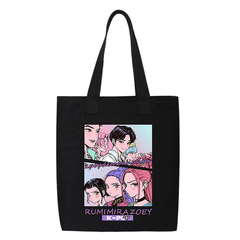 kpop猎魔女团动漫吧唧鲁米佐伊米拉周边手提袋上课单肩斜挎包学生,淘宝优惠券,粉丝福利购,淘宝优惠卷