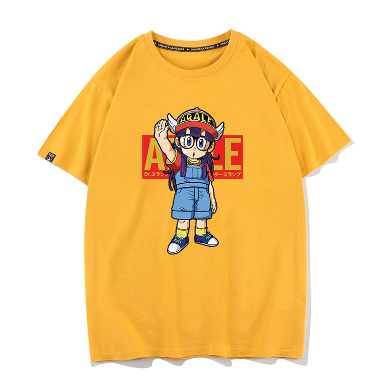 秀洛卡通动漫T恤阿拉蕾半袖男宽松情侣装纯棉潮动画衣服打底衫,淘宝优惠券,粉丝福利购,淘宝优惠卷