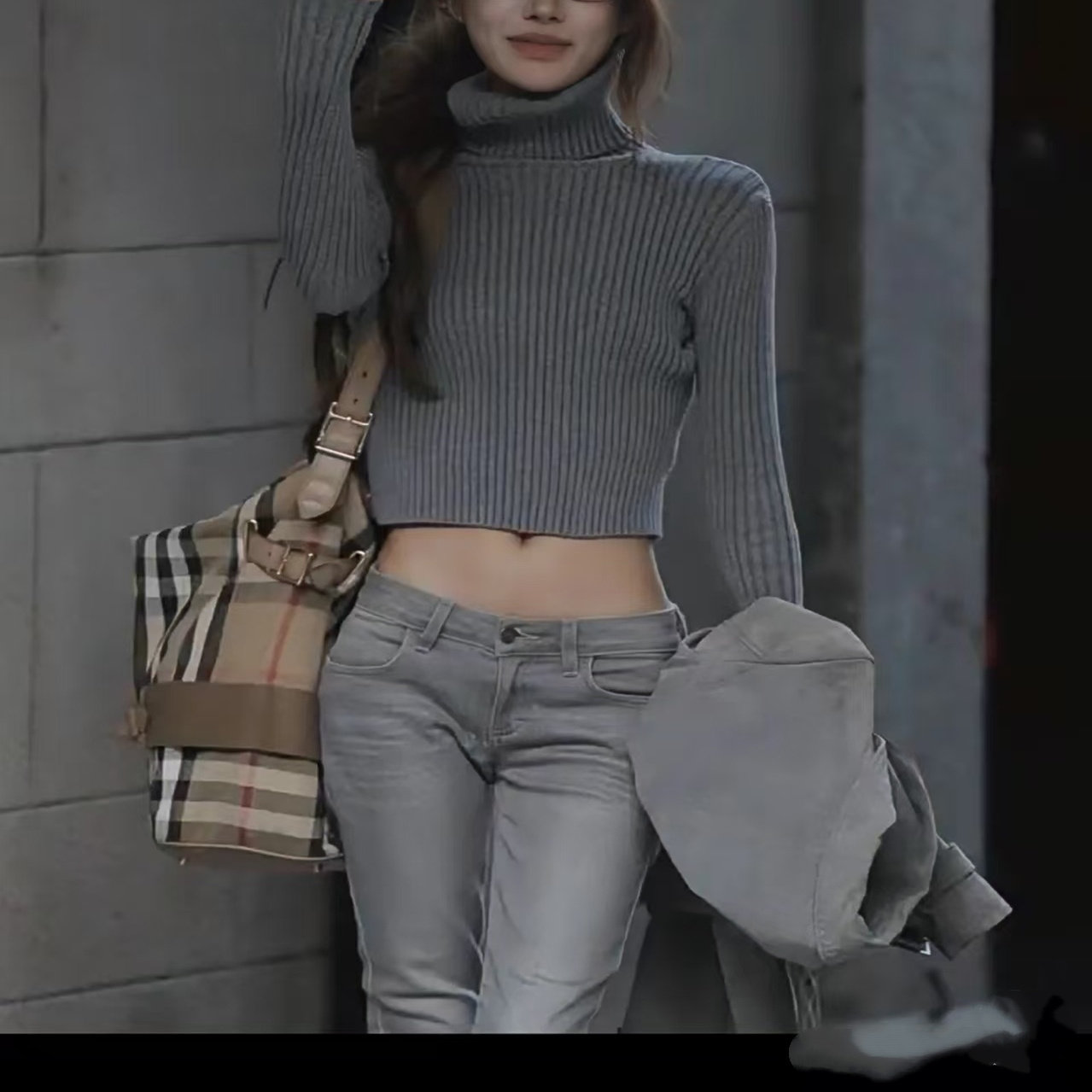 中古2025新款时尚格纹大容量通勤单肩斜挎包手提包托特包,淘宝优惠券,粉丝福利购,淘宝优惠卷