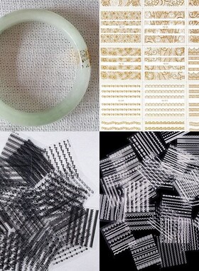 手镯描金贴纸手镯遮瑕贴镯子修复贴修护修补裂纹遮瑕贴花手工装饰