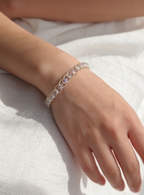 手工diy梭编软手镯梭编手链女款小众设计感轻奢捷克珠手链xhs同款