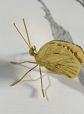 金色蚂蚁摆件锌合金电镀小蚂蚁装饰品北欧INS创意小动物摆件