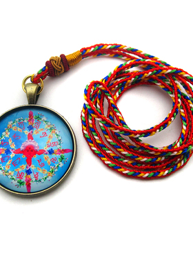 YC6399精品作明佛母摄持咒古青铜合金佛牌吊坠藏地法会结缘小挂坠