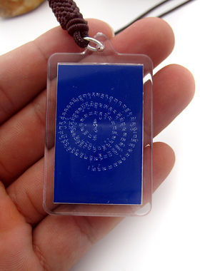 YC315透明亚克力藏地法会佛牌金刚萨埵百字明双面佛像小吊坠定制