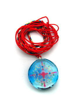 YC2850晶莹剔透作明佛母摄持咒水晶五彩绳随身结缘防水佛咒小吊坠