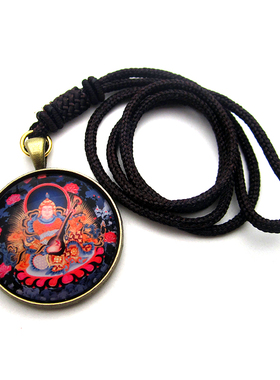 YC6301精品东方持国天王唐卡佛牌吊坠藏地法会结缘饰品定做图案