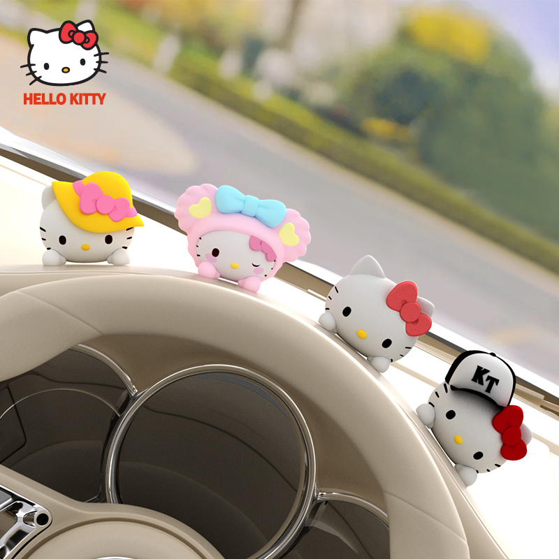 Hellokitty汽车摆件卡通可爱中控台装饰品车内公仔网红车载小摆件 - 图3