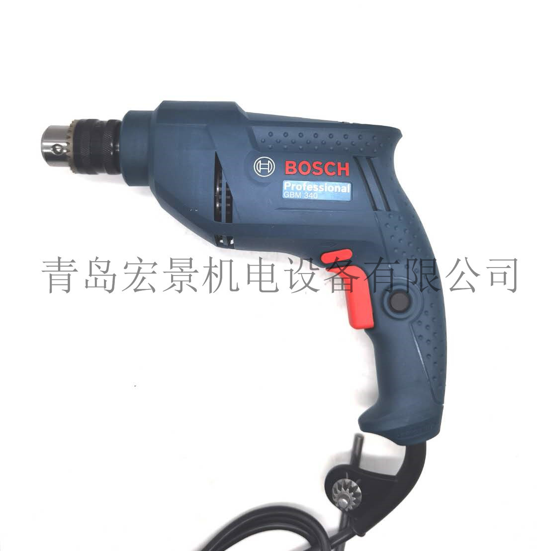 博世BOSCH手电钻GBM340带正反转调速手枪钻10MM-图0