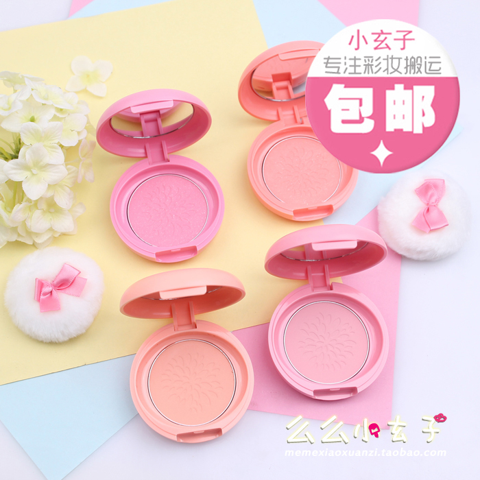 包郵 韓國The Saem 得鮮微笑娃娃腮紅 自然顯色 提亮持久 帶粉撲