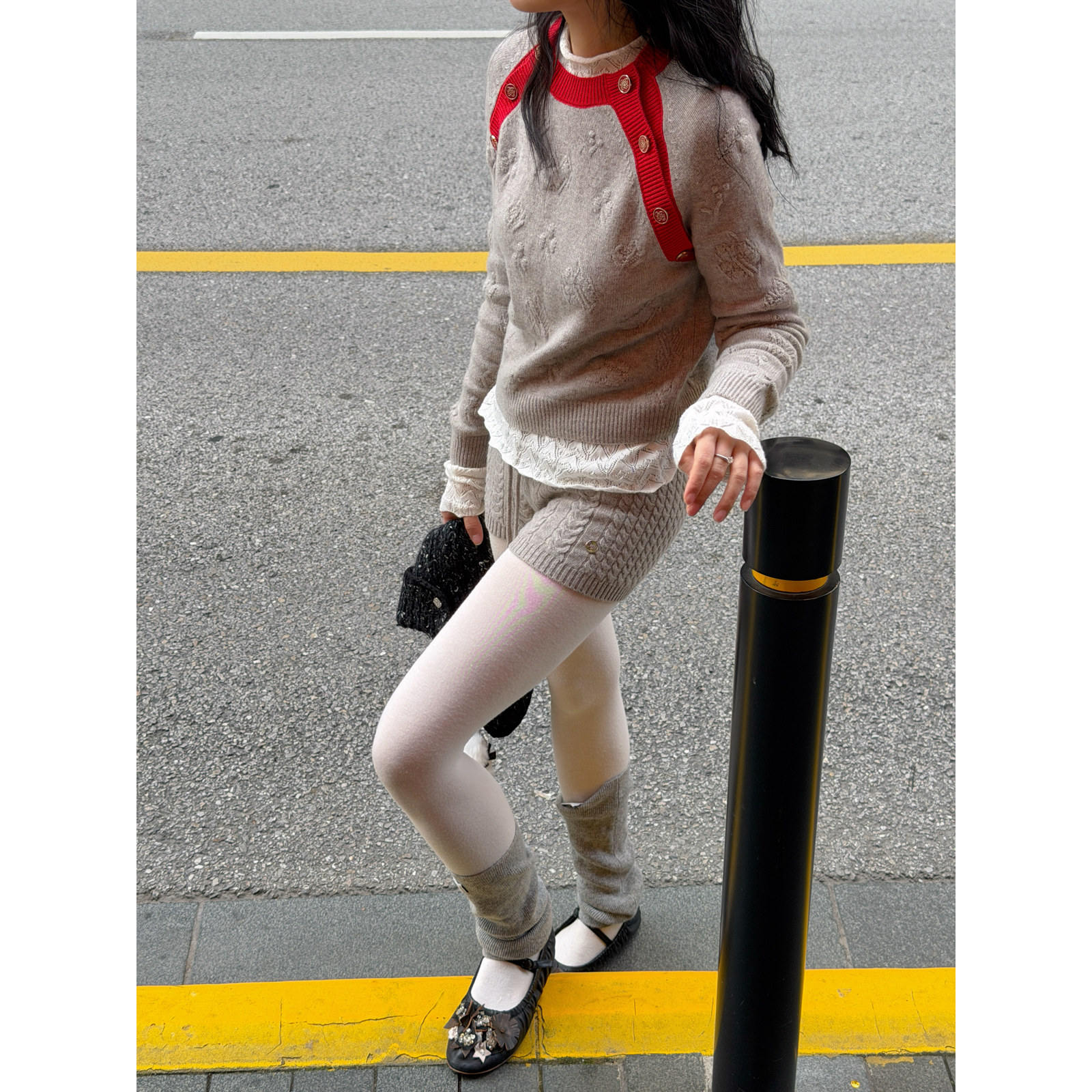 TZCO 25FW 「燕麦浮雕」康赛妮羊毛羊绒满件提花原创拼色香风套装,淘宝优惠券,粉丝福利购,淘宝优惠卷