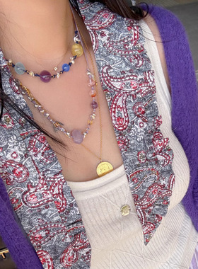 TZCO「幸运水晶绳编项链」原创设计店主纯手工编制天然水晶拼纯银