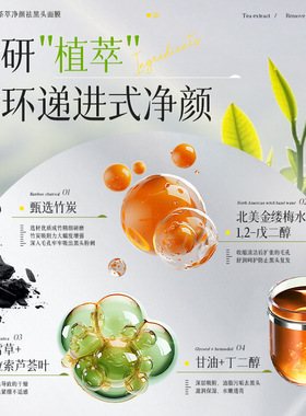 爆款-植萃净颜祛黑头面膜100g清洁T区毛孔竹炭去黑头粉刺涂抹鼻膜