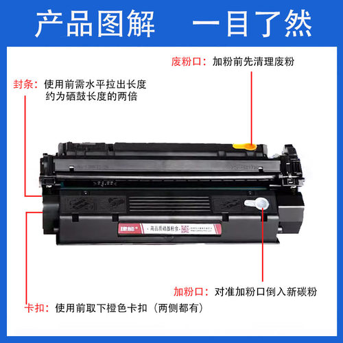 捷能适用惠普HP15A硒鼓C7115A非易加粉15a HP1000墨盒HP1200 3300一体不干胶激光打印机硒鼓 - 图2