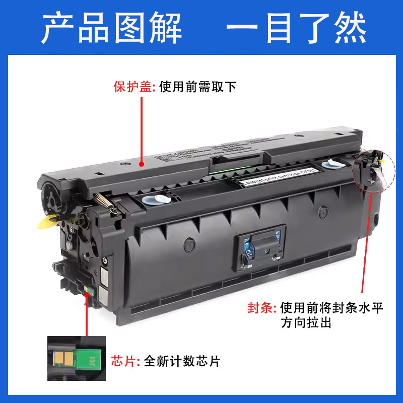 捷能适用惠普E55040dw硒鼓MFP E57540dn大容量粉盒W9060A打印机墨盒MFPE57540C碳粉墨粉HP Clolor LaserJet-图2