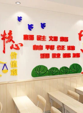 社会主义核心宣传栏文化墙价值