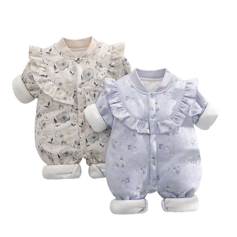 品牌撤柜清仓中国风女宝宝连体衣夹棉秋冬装120g加厚棉服婴儿爬服,淘宝优惠券,粉丝福利购,淘宝优惠卷