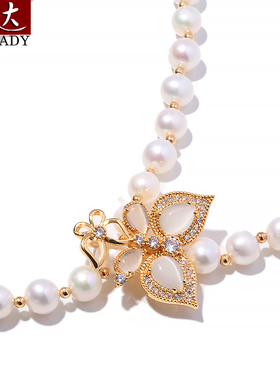 伶达淡水珍珠项链女小众
