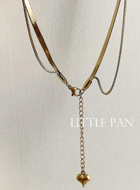 欧美大牌ins同款简约金色套链